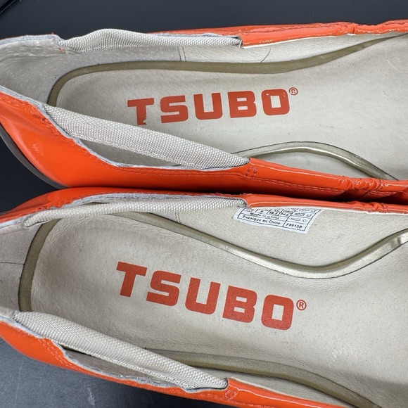 Tsubo‎ Roana Orange Patent Leather Ballet Flats Slip On Sz 7 .5 US/38.5EU/6UK - Picture 5 of 7